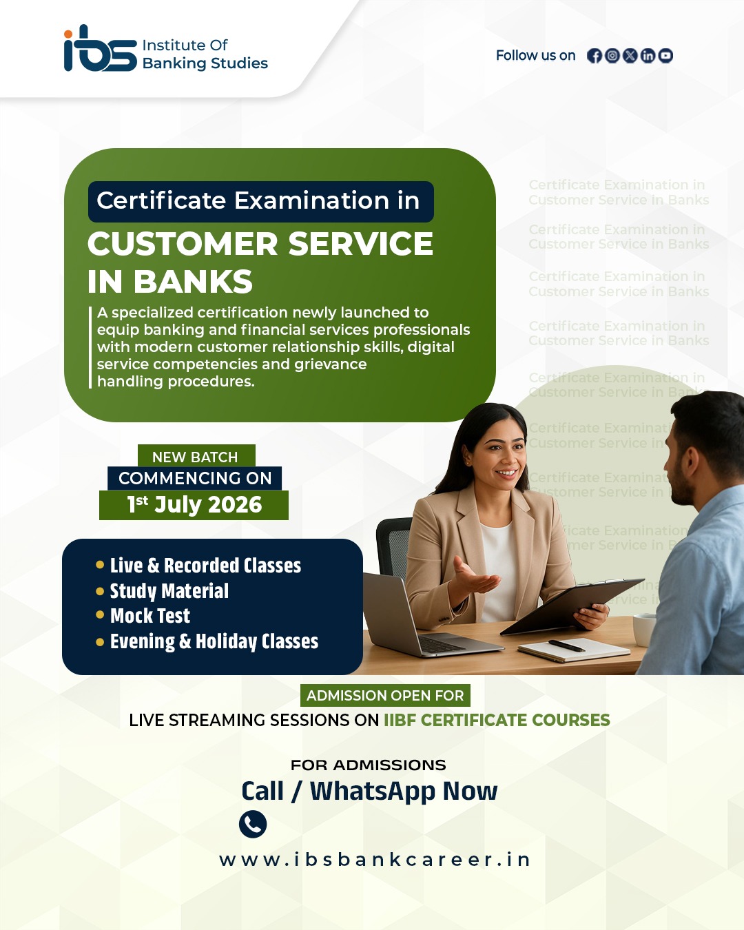 CUSTOMER SERVICE IN BANKS