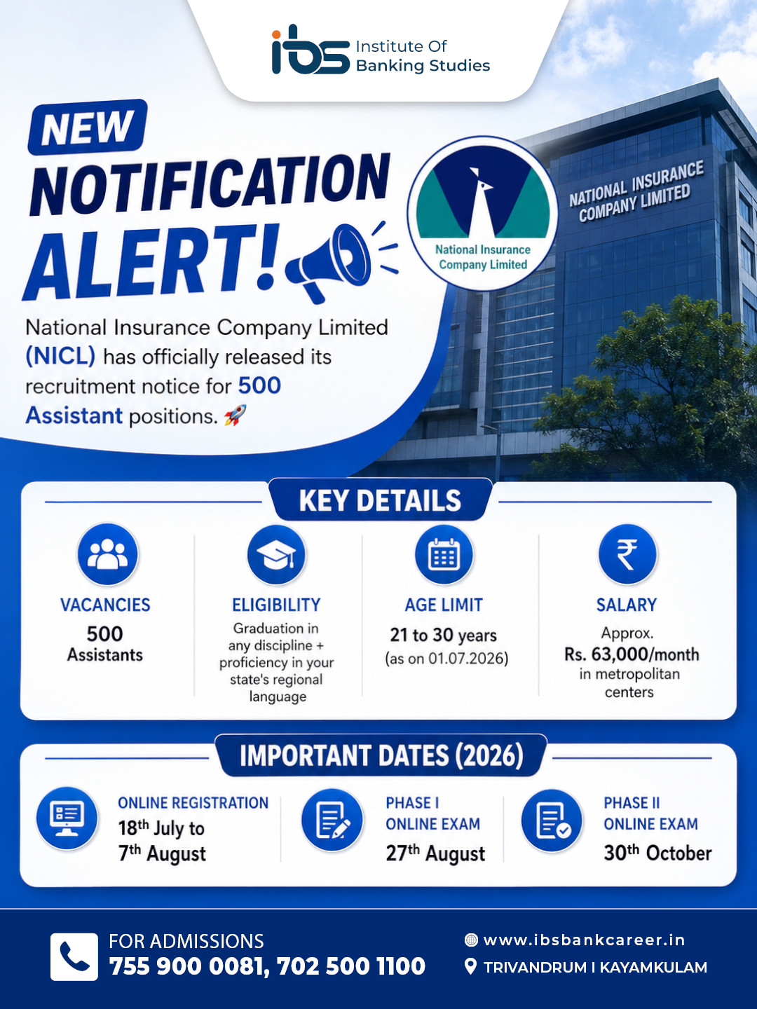 National Insurance Company Limited (NICL) Notifications Out