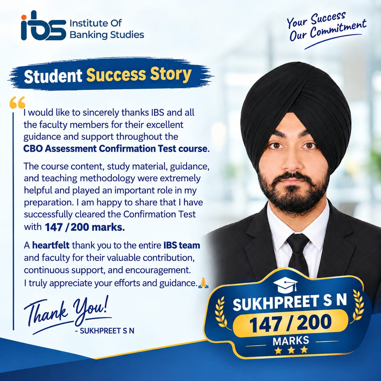 SBI CBO Confirmation exam.